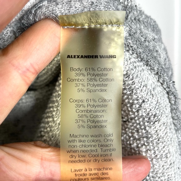 T Alexander Wang |  French Terry Sweatshirt Grey M - Picture 2 of 5